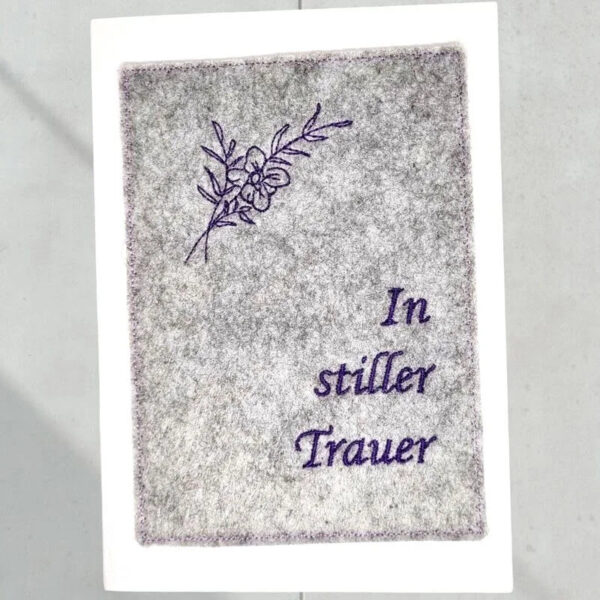Stickdatei Kartendesigns Trauer