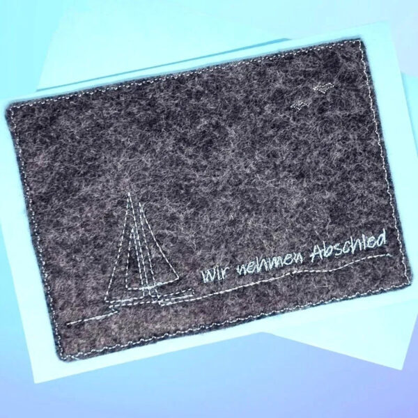 Stickdatei Kartendesigns Trauer