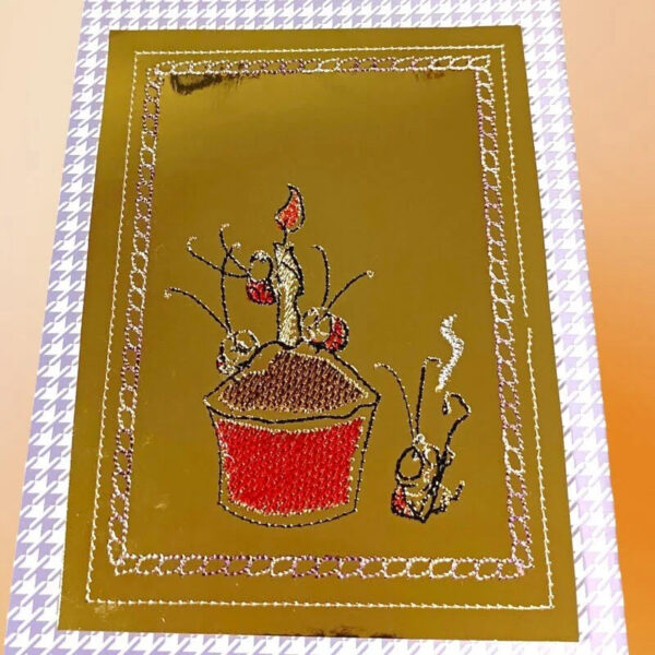 Stickdatei Kartendesigns Geburtstag