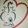 Stickdatei Katze mit Herz