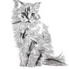 Stickdatei Katze Scribble
