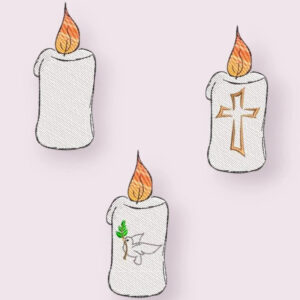 Stickdatei Applikation Kerze