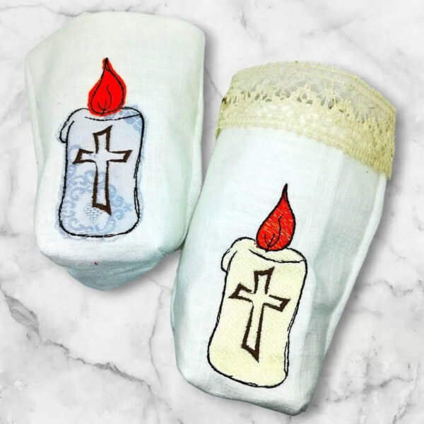 Stickdatei Applikation Kerze