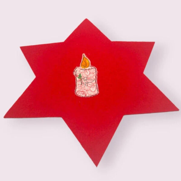 Stickdatei Applikation Kerze