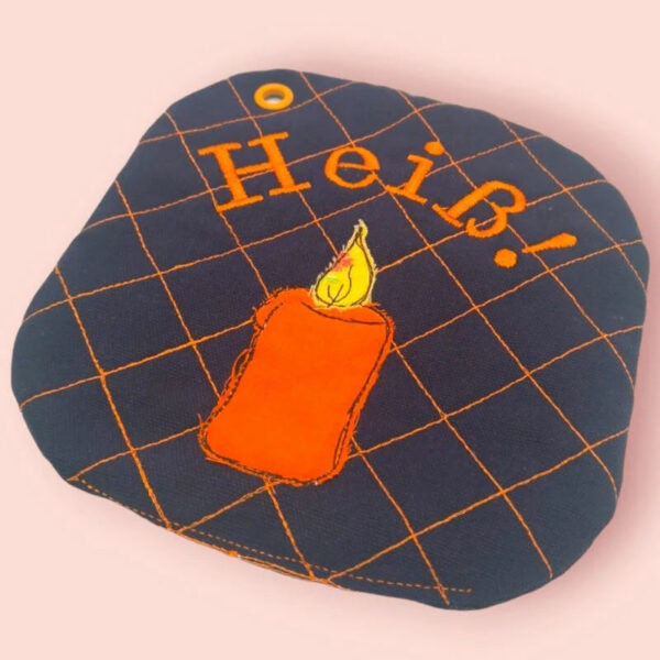 Stickdatei Applikation Kerze