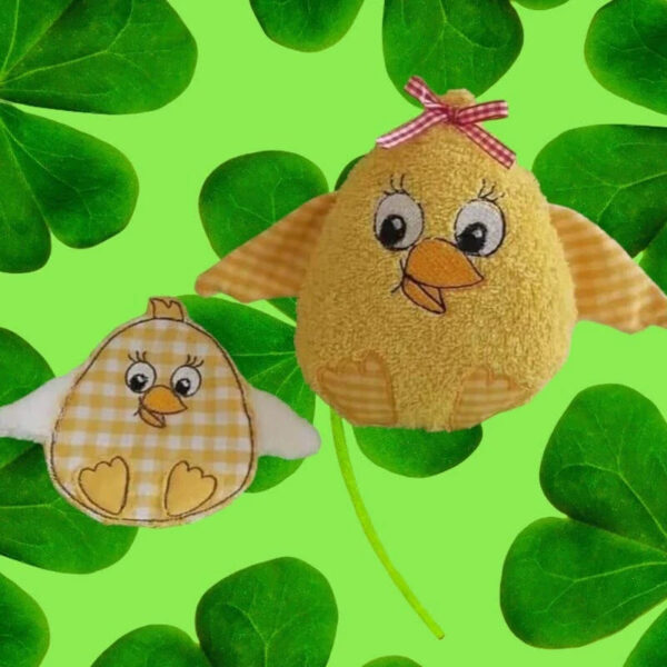 Stickdatei Küken Kiki Kuschelküken Applikationsdatei