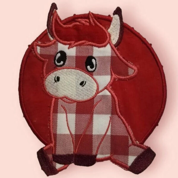 Stickdatei Kuh Applikation Elsa