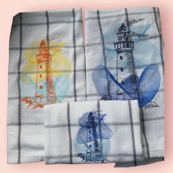 Stickdatei Leuchtturm Vintage