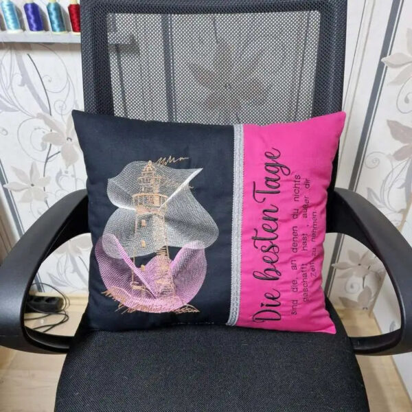 Stickdatei Leuchtturm Vintage