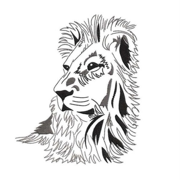 Stickdatei Löwe Scribble