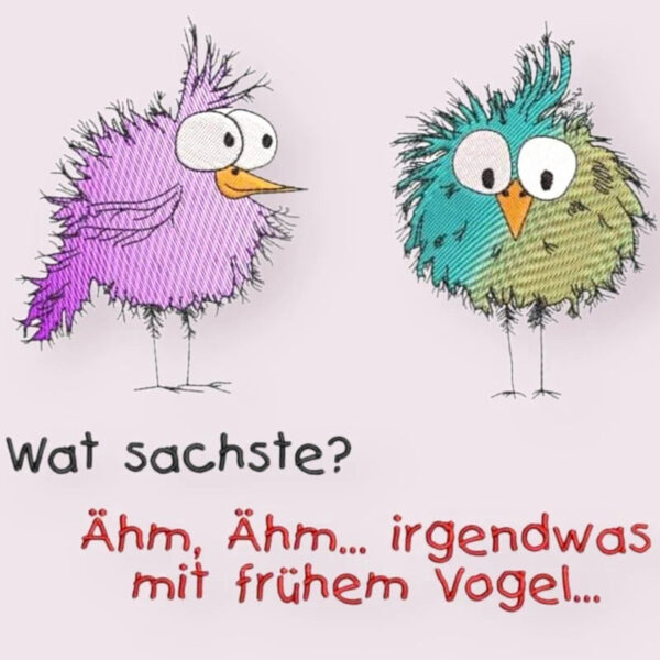 Stickdatei Lustige Vögel – 9 Motive Vollstick
