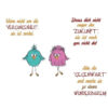Stickdatei lustige Vogelfamilie stiXX mit Sprüchen