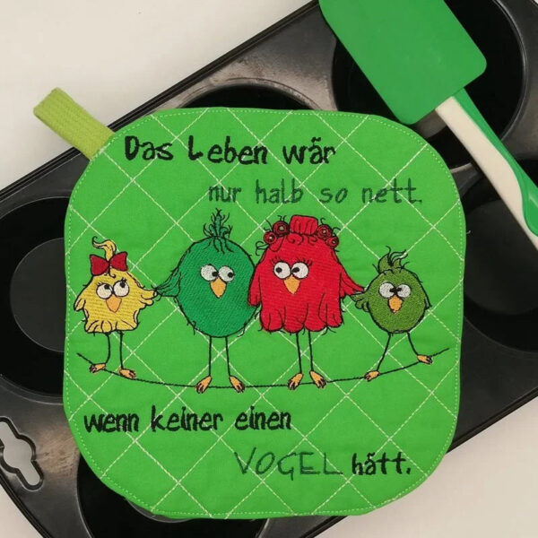 Stickdatei Vogel lustige Vogelfamilie stiXX Vol. 2 mit Spruch
