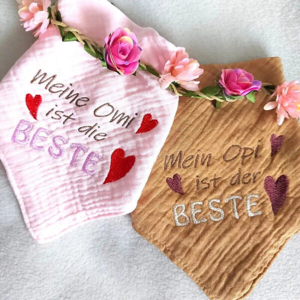 Stickdatei Sprüche Set Mami Papi Omi Opi