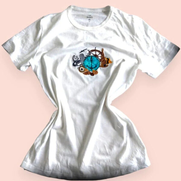 Stickdatei Maritim Nautical – Vintage-Style mit Teilapplikation | stiXXie