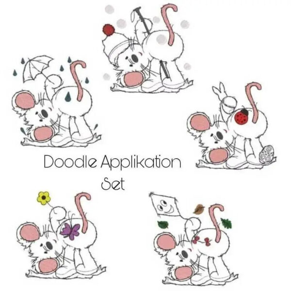 Stickdatei Maus Jahreszeit