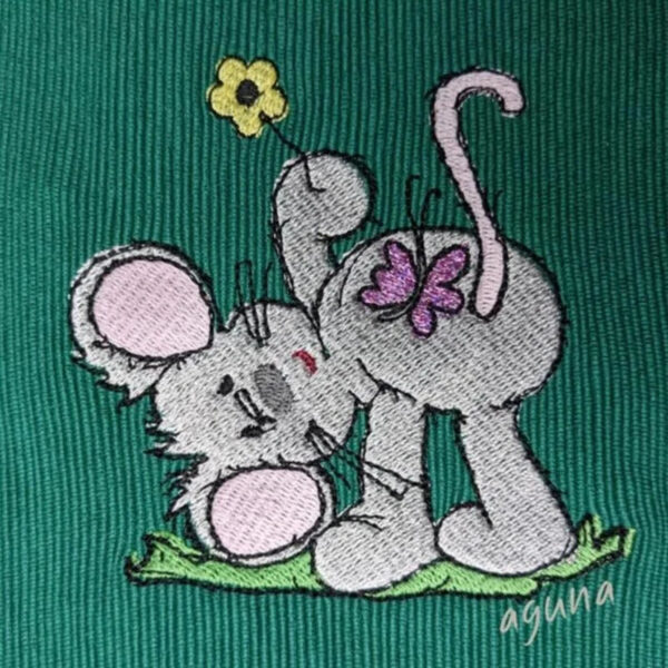 Stickdatei Maus Jahreszeit