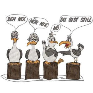 Stickdatei lustige Möwe Carlo and friends