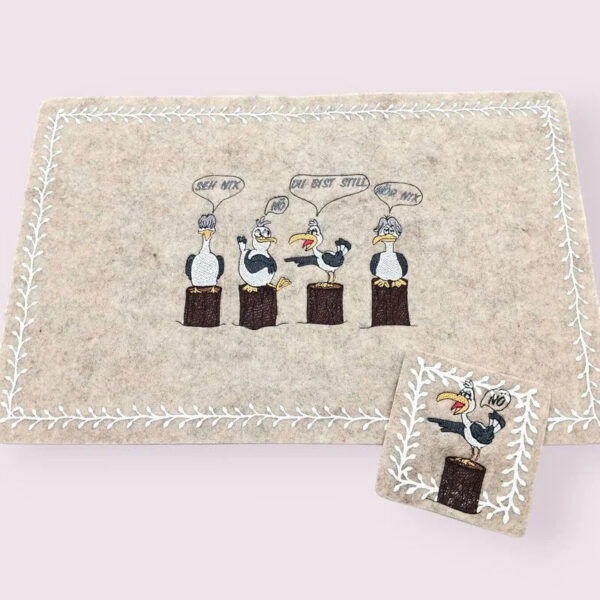 Stickdatei lustige Möwe Carlo and friends