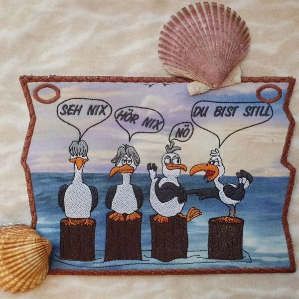 Stickdatei lustige Möwe Carlo and friends