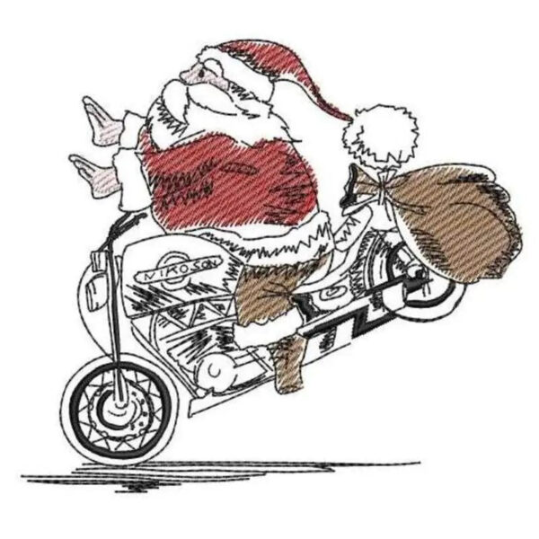 Stickdatei Nikolaus Biker