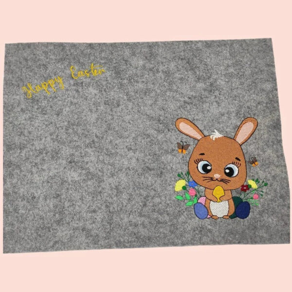 Stickdatei Osterhase mit Schriftzug