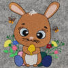 Stickdatei Osterhase mit Schriftzug
