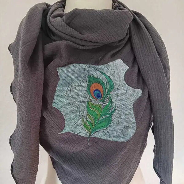 Stickdatei Pfauenfeder