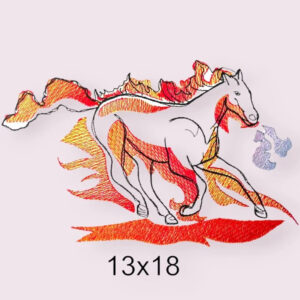 Stickdatei Pferd Scribble