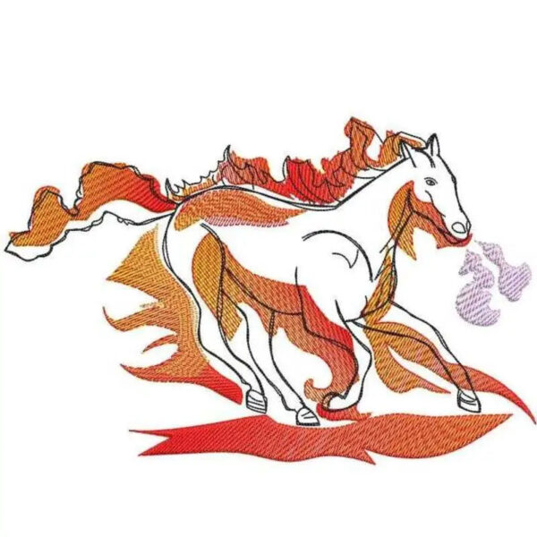 Stickdatei Pferd Scribble