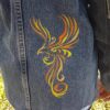 Phoenix Stickdatei Cyrill Tribal – Feuervogel für Jeansjacken & Textilien