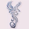 Phoenix Stickdatei Cyrill Tribal – Feuervogel für Jeansjacken & Textilien