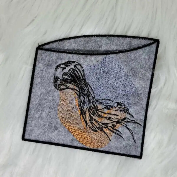 Stickdatei Qualle Vintage