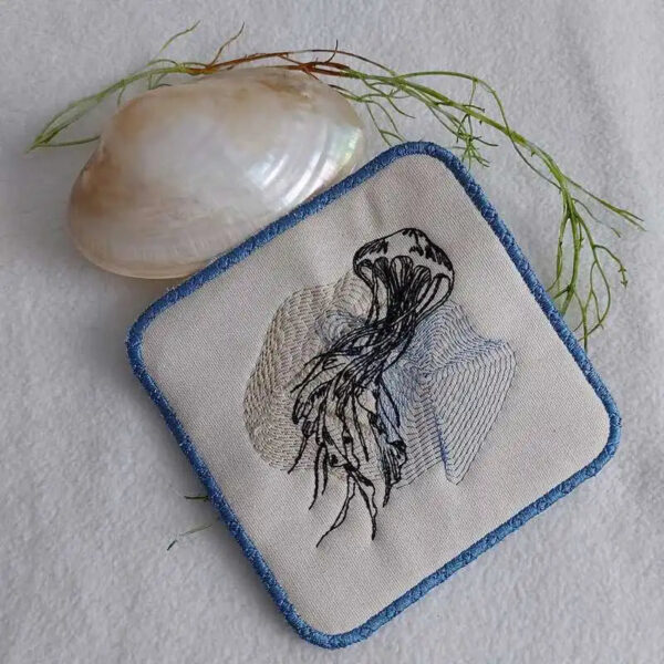 Stickdatei Qualle Vintage