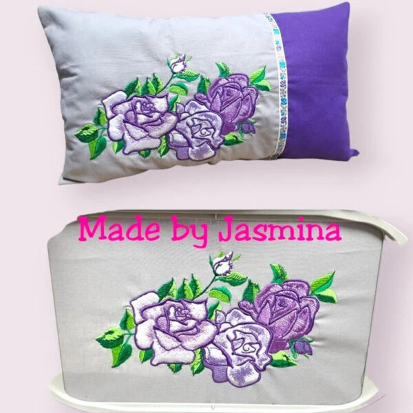 Rosen Stickdatei Arrangement – Premium 3er-Motiv für edle Textilien | stiXXie