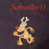 Stickdatei Running Elch und Nikolaus