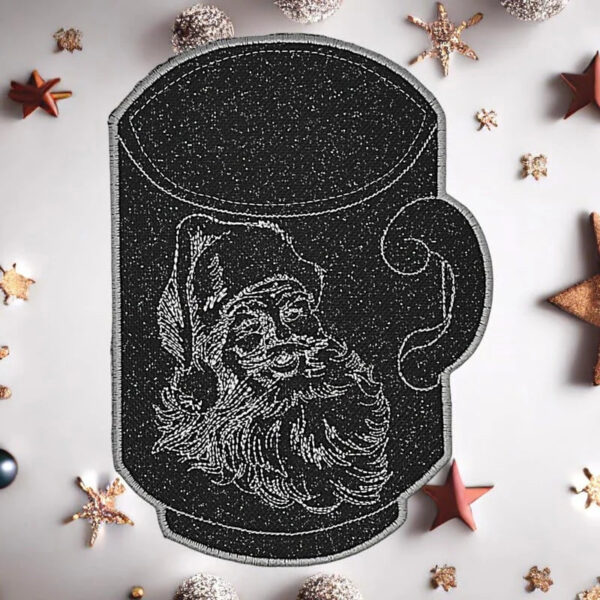 Stickdatei Santa Claus mit Schriftzügen