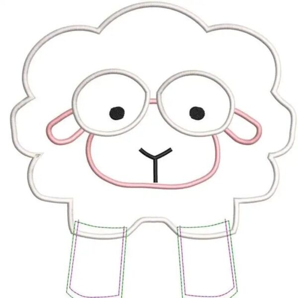 Stickdatei Schaf Applikation