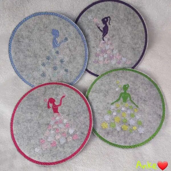 Stickdatei Schattendamen Jahreszeiten