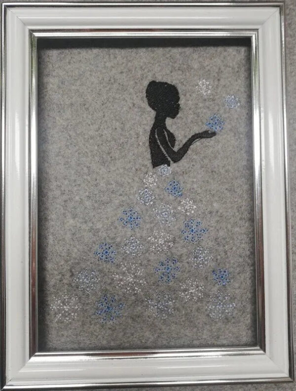 Stickdatei Schattendamen Jahreszeiten