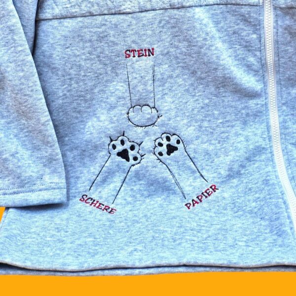Stickdatei Schere Stein Papier