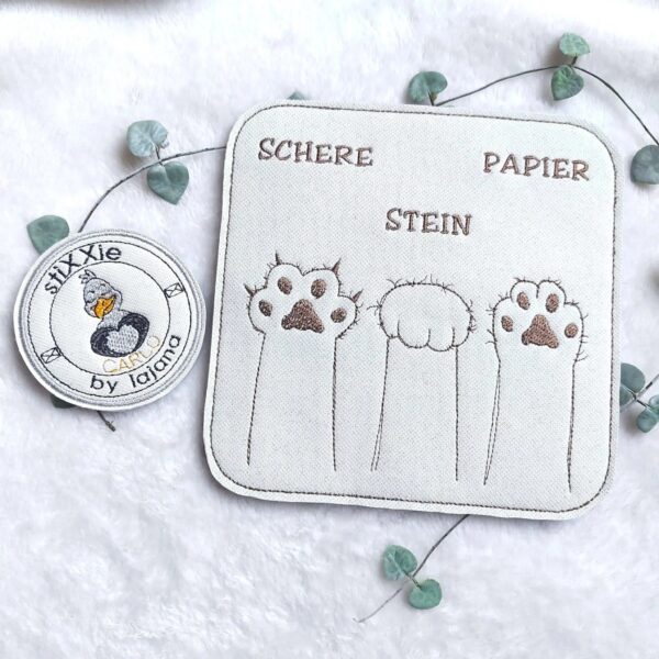 Stickdatei Schere Stein Papier