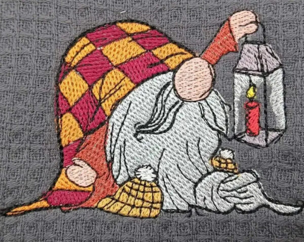 Stickdatei Schlaf- Wichtel mit Spruch