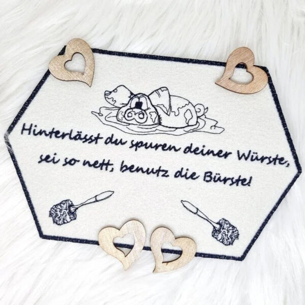 Stickdatei Schlammschwein mit Sprüchen
