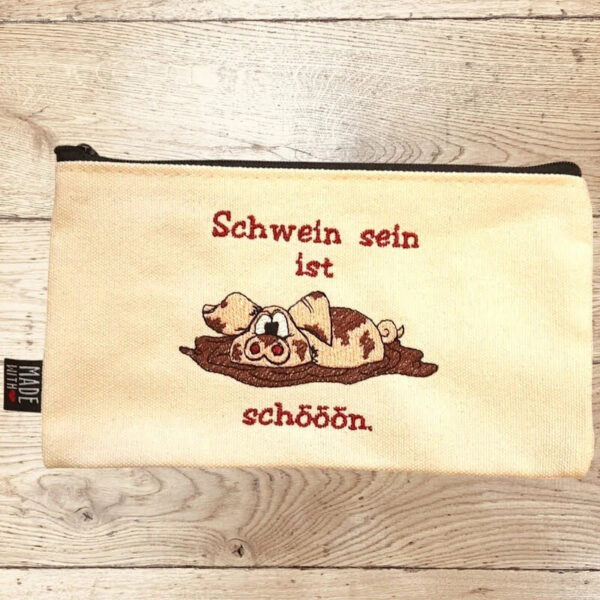 Stickdatei Schlammschwein mit Sprüchen