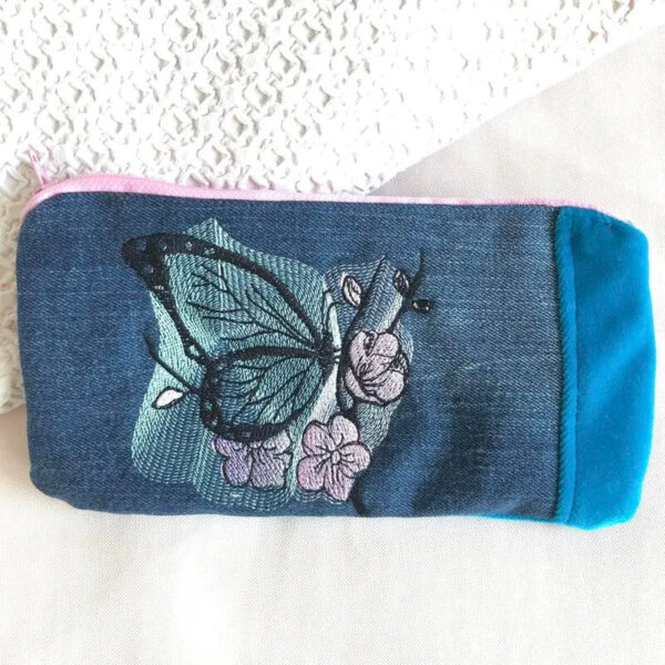 Stickdatei Schmetterling Blume