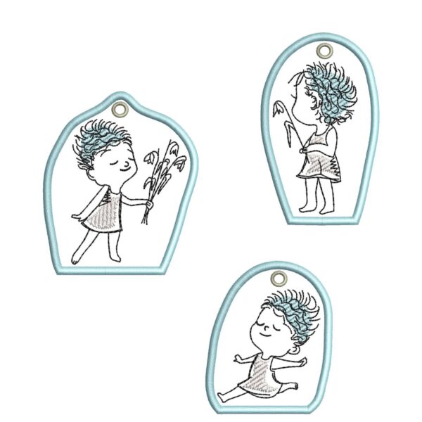 ITH Stickdatei Schneeflocken