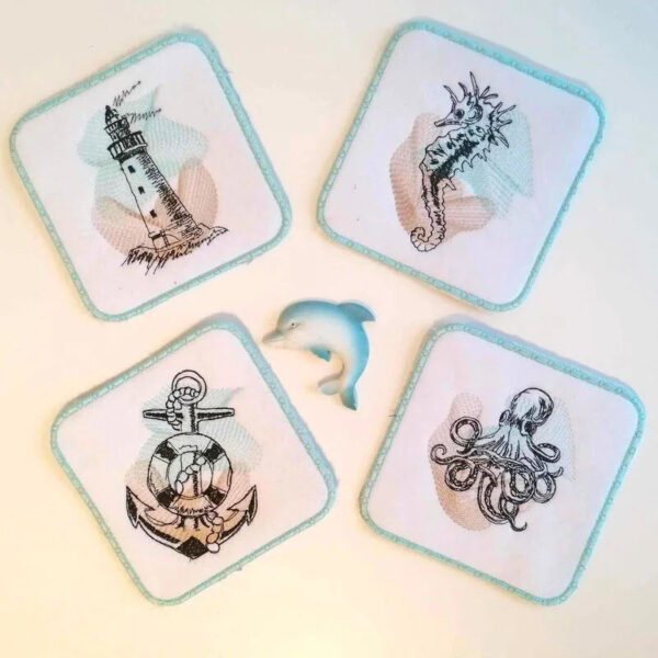 Stickdatei Seepferd Vintage