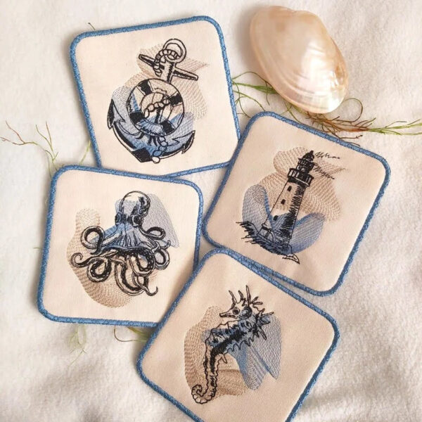 Stickdatei Seepferd Vintage