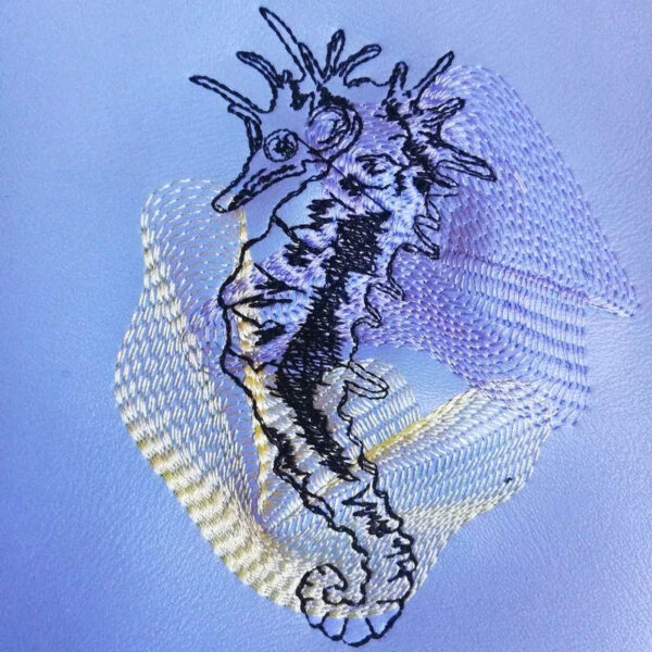 Stickdatei Seepferd Vintage